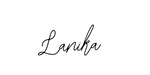 How to make Lanika name signature. Use Bearetta-2O07w style for creating short signs online. This is the latest handwritten sign. Lanika signature style 12 images and pictures png