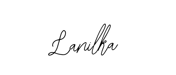 The best way (Bearetta-2O07w) to make a short signature is to pick only two or three words in your name. The name Lanilka include a total of six letters. For converting this name. Lanilka signature style 12 images and pictures png
