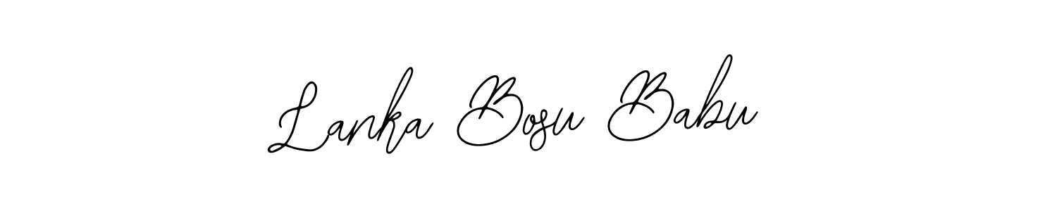Use a signature maker to create a handwritten signature online. With this signature software, you can design (Bearetta-2O07w) your own signature for name Lanka Bosu Babu. Lanka Bosu Babu signature style 12 images and pictures png