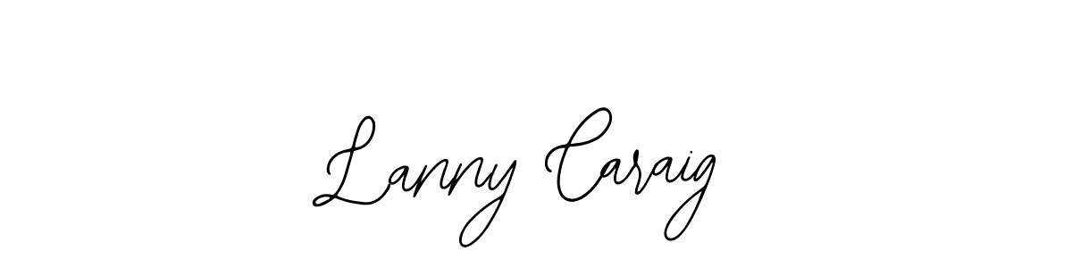 How to make Lanny Caraig name signature. Use Bearetta-2O07w style for creating short signs online. This is the latest handwritten sign. Lanny Caraig signature style 12 images and pictures png