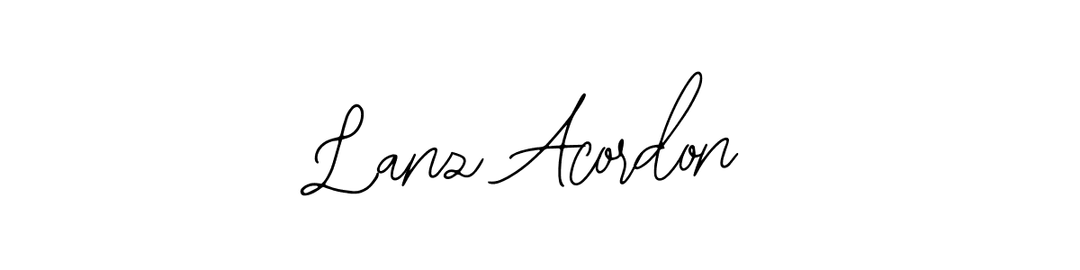 if you are searching for the best signature style for your name Lanz Acordon. so please give up your signature search. here we have designed multiple signature styles  using Bearetta-2O07w. Lanz Acordon signature style 12 images and pictures png