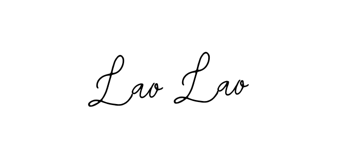 Design your own signature with our free online signature maker. With this signature software, you can create a handwritten (Bearetta-2O07w) signature for name Lao Lao. Lao Lao signature style 12 images and pictures png