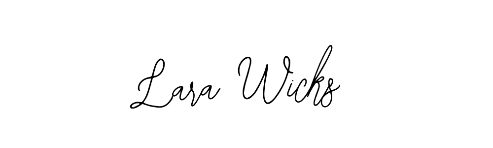 Use a signature maker to create a handwritten signature online. With this signature software, you can design (Bearetta-2O07w) your own signature for name Lara Wicks. Lara Wicks signature style 12 images and pictures png