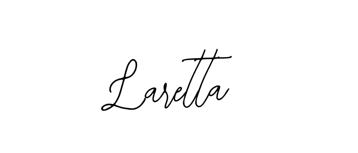 Use a signature maker to create a handwritten signature online. With this signature software, you can design (Bearetta-2O07w) your own signature for name Laretta. Laretta signature style 12 images and pictures png