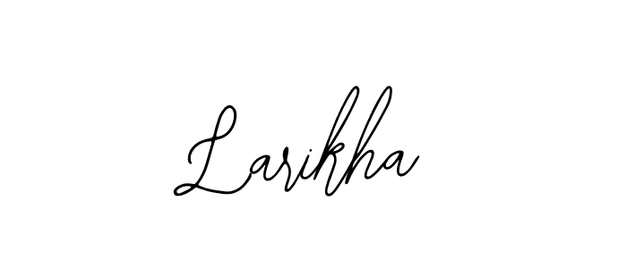 You should practise on your own different ways (Bearetta-2O07w) to write your name (Larikha) in signature. don't let someone else do it for you. Larikha signature style 12 images and pictures png