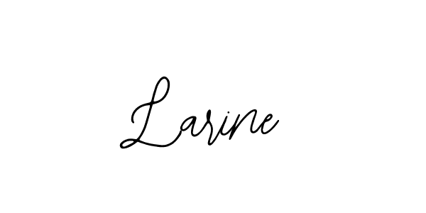 Use a signature maker to create a handwritten signature online. With this signature software, you can design (Bearetta-2O07w) your own signature for name Larine. Larine signature style 12 images and pictures png