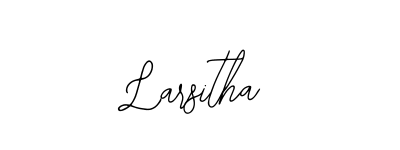 How to make Larsitha name signature. Use Bearetta-2O07w style for creating short signs online. This is the latest handwritten sign. Larsitha signature style 12 images and pictures png