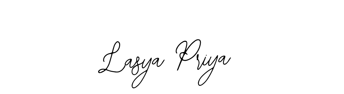Use a signature maker to create a handwritten signature online. With this signature software, you can design (Bearetta-2O07w) your own signature for name Lasya Priya. Lasya Priya signature style 12 images and pictures png