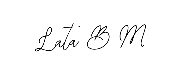 How to make Lata B M name signature. Use Bearetta-2O07w style for creating short signs online. This is the latest handwritten sign. Lata B M signature style 12 images and pictures png