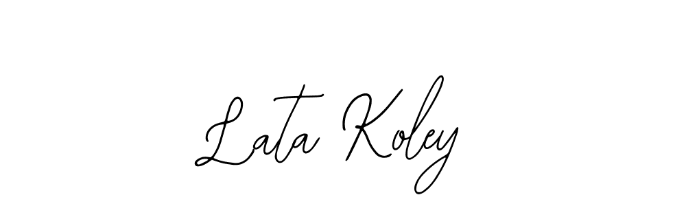 The best way (Bearetta-2O07w) to make a short signature is to pick only two or three words in your name. The name Lata Koley include a total of six letters. For converting this name. Lata Koley signature style 12 images and pictures png