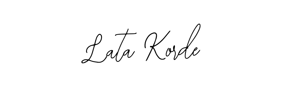 Make a beautiful signature design for name Lata Korde. Use this online signature maker to create a handwritten signature for free. Lata Korde signature style 12 images and pictures png