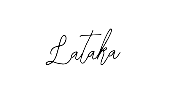 How to make Lataka name signature. Use Bearetta-2O07w style for creating short signs online. This is the latest handwritten sign. Lataka signature style 12 images and pictures png