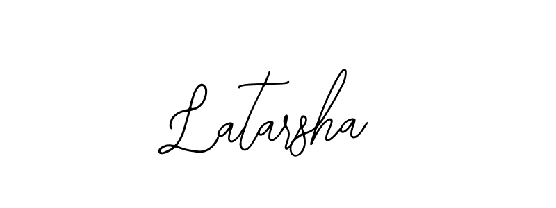 Design your own signature with our free online signature maker. With this signature software, you can create a handwritten (Bearetta-2O07w) signature for name Latarsha. Latarsha signature style 12 images and pictures png