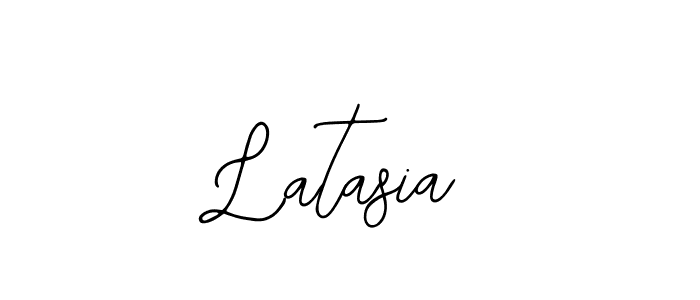 Use a signature maker to create a handwritten signature online. With this signature software, you can design (Bearetta-2O07w) your own signature for name Latasia. Latasia signature style 12 images and pictures png