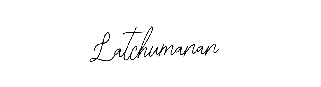How to make Latchumanan name signature. Use Bearetta-2O07w style for creating short signs online. This is the latest handwritten sign. Latchumanan signature style 12 images and pictures png