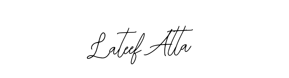 It looks lik you need a new signature style for name Lateef Atta. Design unique handwritten (Bearetta-2O07w) signature with our free signature maker in just a few clicks. Lateef Atta signature style 12 images and pictures png