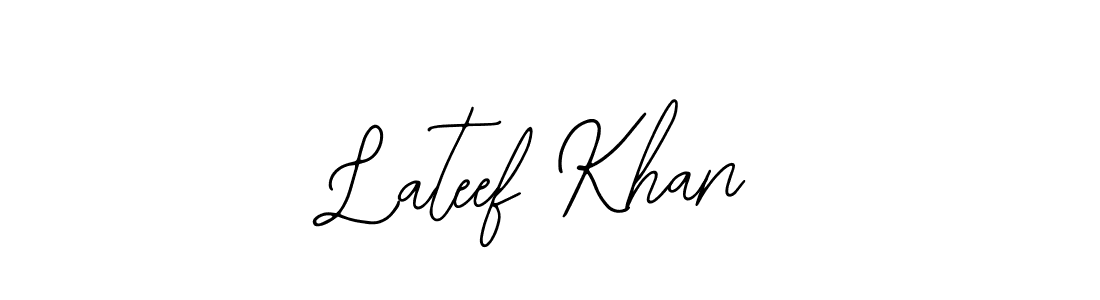 You should practise on your own different ways (Bearetta-2O07w) to write your name (Lateef Khan) in signature. don't let someone else do it for you. Lateef Khan signature style 12 images and pictures png