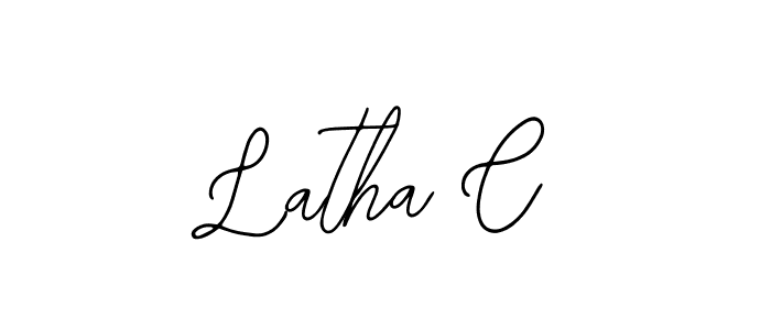 How to make Latha C name signature. Use Bearetta-2O07w style for creating short signs online. This is the latest handwritten sign. Latha C signature style 12 images and pictures png