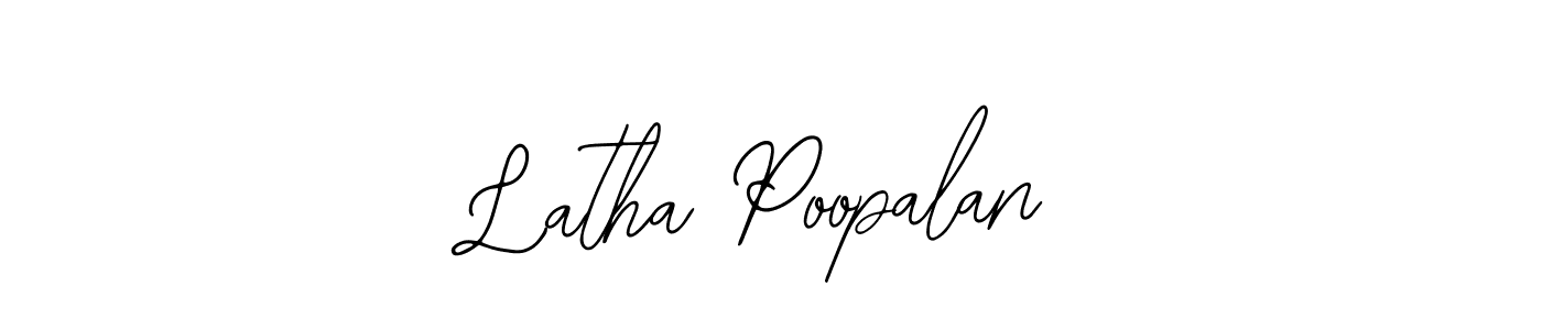 Use a signature maker to create a handwritten signature online. With this signature software, you can design (Bearetta-2O07w) your own signature for name Latha Poopalan. Latha Poopalan signature style 12 images and pictures png