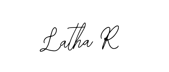 How to make Latha R name signature. Use Bearetta-2O07w style for creating short signs online. This is the latest handwritten sign. Latha R signature style 12 images and pictures png
