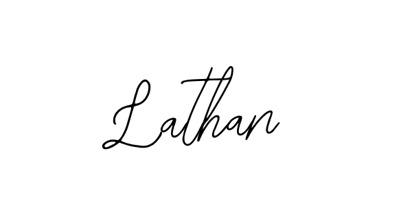 You should practise on your own different ways (Bearetta-2O07w) to write your name (Lathan) in signature. don't let someone else do it for you. Lathan signature style 12 images and pictures png