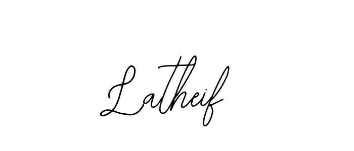 Use a signature maker to create a handwritten signature online. With this signature software, you can design (Bearetta-2O07w) your own signature for name Latheif. Latheif signature style 12 images and pictures png