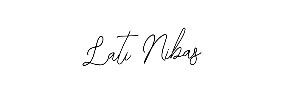 The best way (Bearetta-2O07w) to make a short signature is to pick only two or three words in your name. The name Lati Nibas include a total of six letters. For converting this name. Lati Nibas signature style 12 images and pictures png