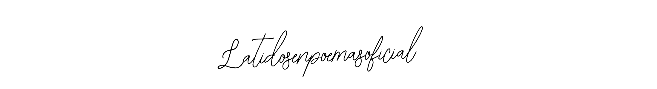 The best way (Bearetta-2O07w) to make a short signature is to pick only two or three words in your name. The name Latidosenpoemasoficial include a total of six letters. For converting this name. Latidosenpoemasoficial signature style 12 images and pictures png