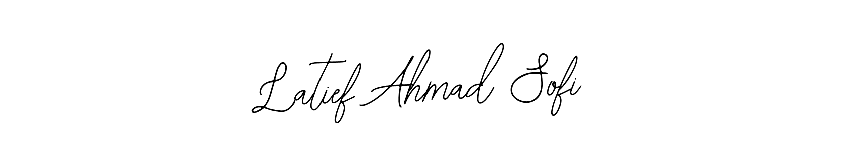 You should practise on your own different ways (Bearetta-2O07w) to write your name (Latief Ahmad Sofi) in signature. don't let someone else do it for you. Latief Ahmad Sofi signature style 12 images and pictures png