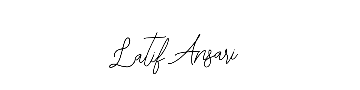 You should practise on your own different ways (Bearetta-2O07w) to write your name (Latif Ansari) in signature. don't let someone else do it for you. Latif Ansari signature style 12 images and pictures png