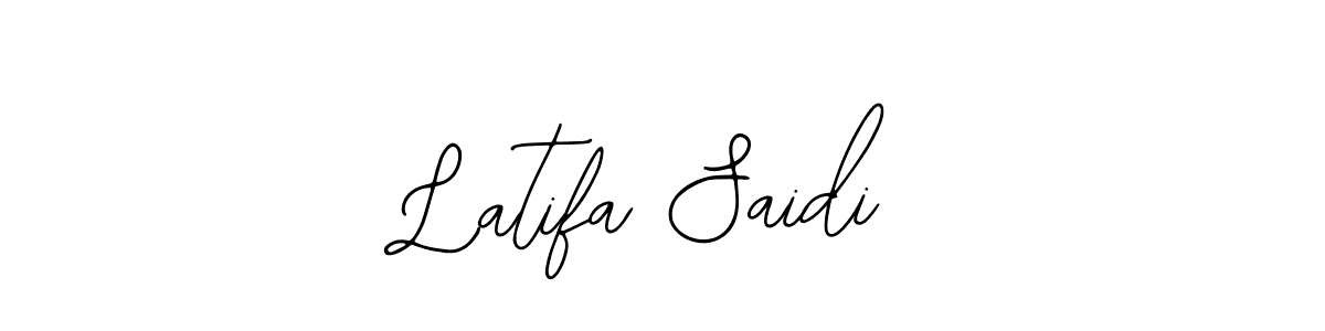 Use a signature maker to create a handwritten signature online. With this signature software, you can design (Bearetta-2O07w) your own signature for name Latifa Saidi. Latifa Saidi signature style 12 images and pictures png