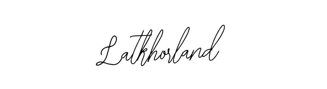 Similarly Bearetta-2O07w is the best handwritten signature design. Signature creator online .You can use it as an online autograph creator for name Latkhorland. Latkhorland signature style 12 images and pictures png