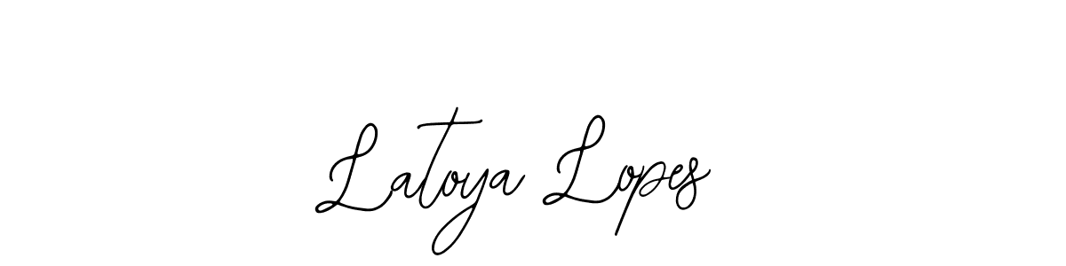 You should practise on your own different ways (Bearetta-2O07w) to write your name (Latoya Lopes) in signature. don't let someone else do it for you. Latoya Lopes signature style 12 images and pictures png