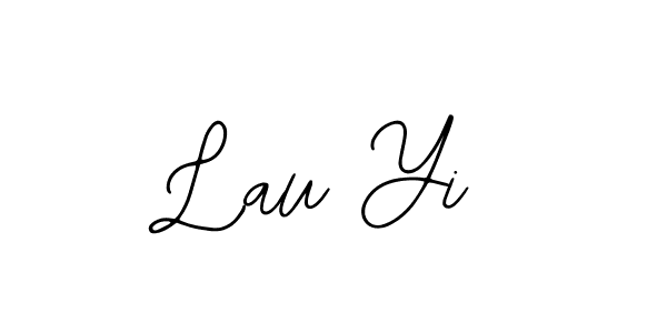 if you are searching for the best signature style for your name Lau Yi. so please give up your signature search. here we have designed multiple signature styles  using Bearetta-2O07w. Lau Yi signature style 12 images and pictures png