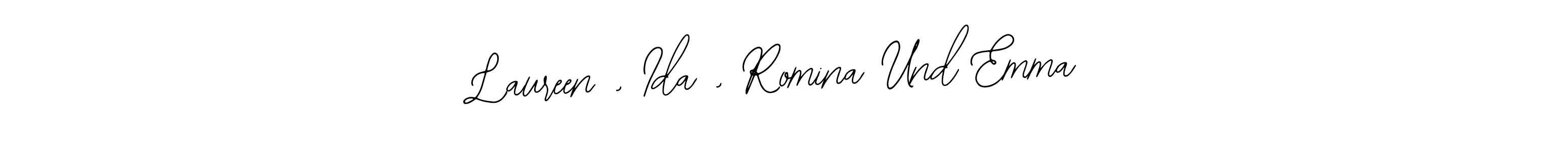 Laureen , Ida , Romina Und Emma stylish signature style. Best Handwritten Sign (Bearetta-2O07w) for my name. Handwritten Signature Collection Ideas for my name Laureen , Ida , Romina Und Emma. Laureen , Ida , Romina Und Emma signature style 12 images and pictures png