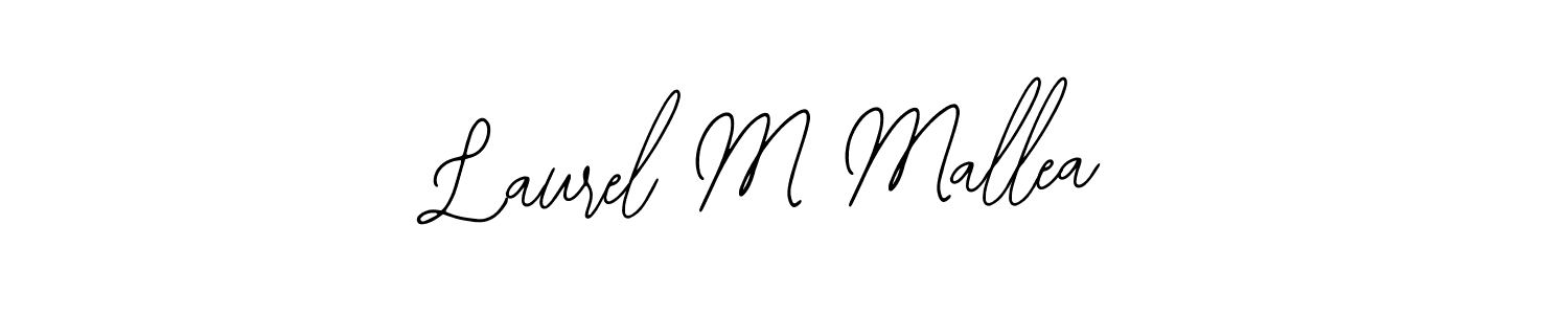 The best way (Bearetta-2O07w) to make a short signature is to pick only two or three words in your name. The name Laurel M Mallea include a total of six letters. For converting this name. Laurel M Mallea signature style 12 images and pictures png