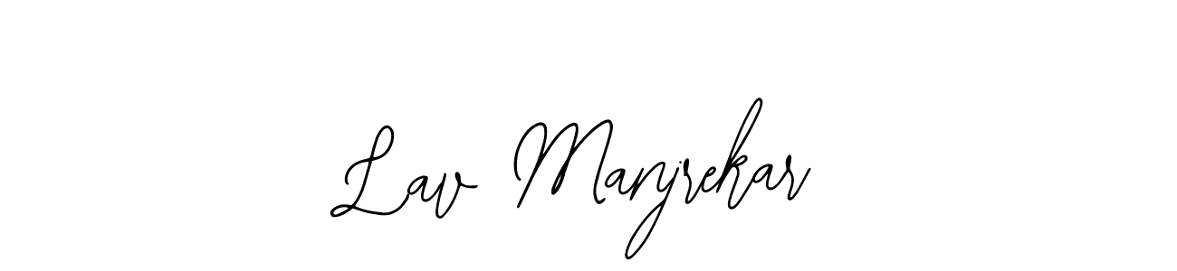 Similarly Bearetta-2O07w is the best handwritten signature design. Signature creator online .You can use it as an online autograph creator for name Lav Manjrekar. Lav Manjrekar signature style 12 images and pictures png