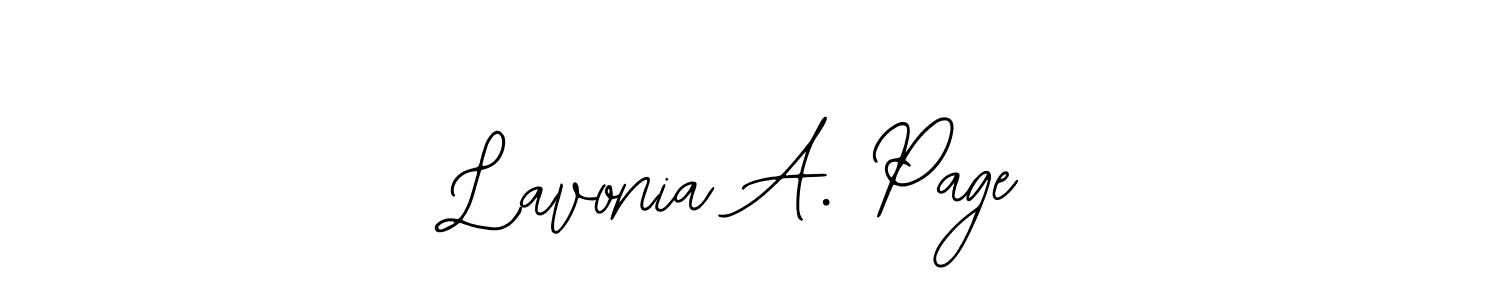 See photos of Lavonia A. Page official signature by Spectra . Check more albums & portfolios. Read reviews & check more about Bearetta-2O07w font. Lavonia A. Page signature style 12 images and pictures png