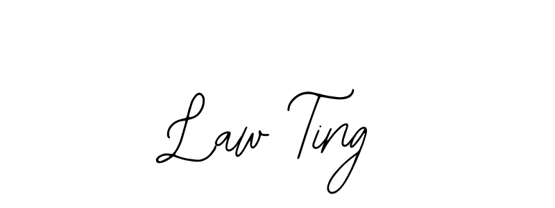 How to make Law Ting name signature. Use Bearetta-2O07w style for creating short signs online. This is the latest handwritten sign. Law Ting signature style 12 images and pictures png