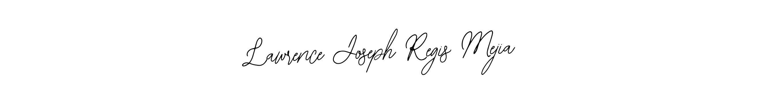 How to make Lawrence Joseph Regis Mejia name signature. Use Bearetta-2O07w style for creating short signs online. This is the latest handwritten sign. Lawrence Joseph Regis Mejia signature style 12 images and pictures png