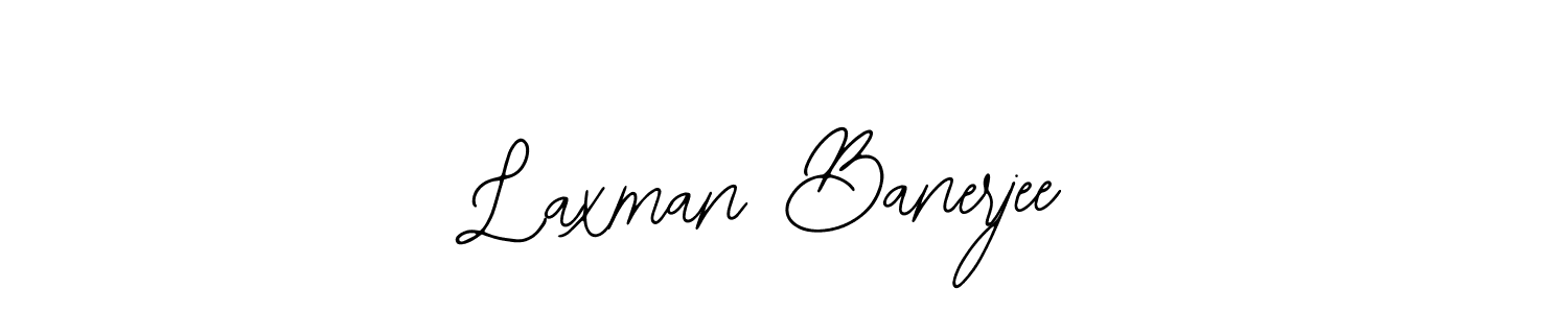 You should practise on your own different ways (Bearetta-2O07w) to write your name (Laxman Banerjee) in signature. don't let someone else do it for you. Laxman Banerjee signature style 12 images and pictures png