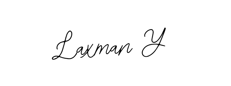 How to make Laxman Y name signature. Use Bearetta-2O07w style for creating short signs online. This is the latest handwritten sign. Laxman Y signature style 12 images and pictures png