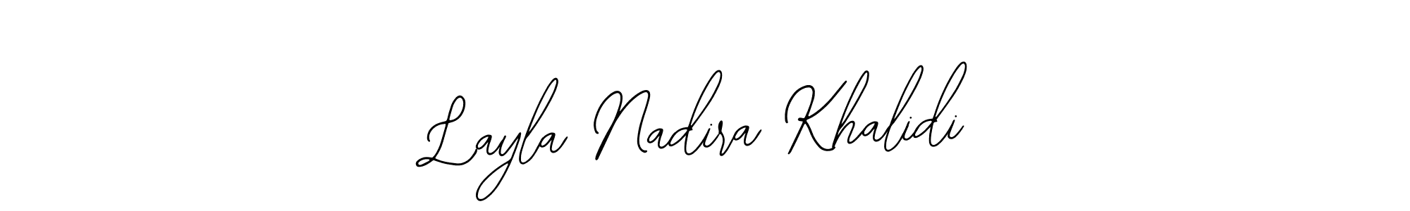 if you are searching for the best signature style for your name Layla Nadira Khalidi. so please give up your signature search. here we have designed multiple signature styles  using Bearetta-2O07w. Layla Nadira Khalidi signature style 12 images and pictures png