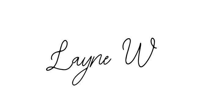 You should practise on your own different ways (Bearetta-2O07w) to write your name (Layne W) in signature. don't let someone else do it for you. Layne W signature style 12 images and pictures png