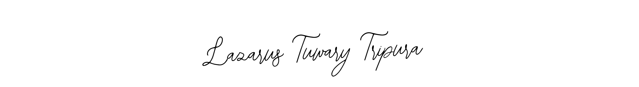 Use a signature maker to create a handwritten signature online. With this signature software, you can design (Bearetta-2O07w) your own signature for name Lazarus Tuwary Tripura. Lazarus Tuwary Tripura signature style 12 images and pictures png