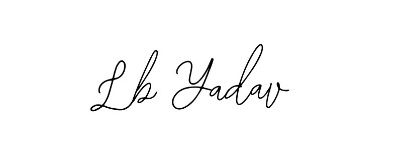 if you are searching for the best signature style for your name Lb Yadav. so please give up your signature search. here we have designed multiple signature styles  using Bearetta-2O07w. Lb Yadav signature style 12 images and pictures png