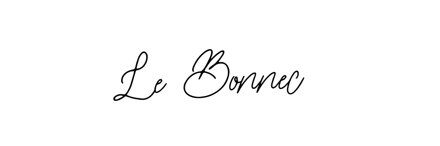 You should practise on your own different ways (Bearetta-2O07w) to write your name (Le Bonnec) in signature. don't let someone else do it for you. Le Bonnec signature style 12 images and pictures png