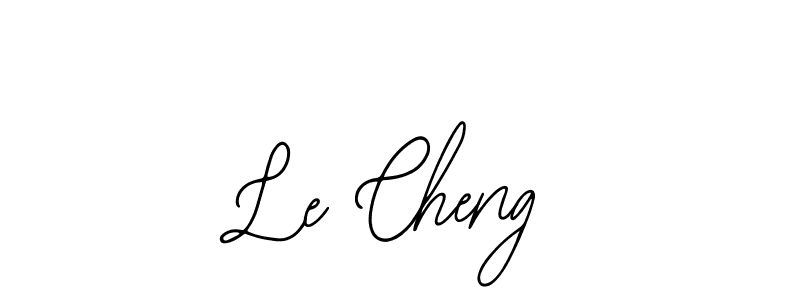 if you are searching for the best signature style for your name Le Cheng. so please give up your signature search. here we have designed multiple signature styles  using Bearetta-2O07w. Le Cheng signature style 12 images and pictures png