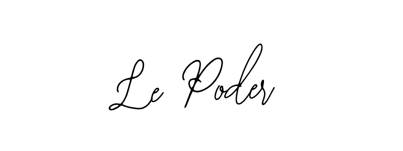 Also we have Le Poder name is the best signature style. Create professional handwritten signature collection using Bearetta-2O07w autograph style. Le Poder signature style 12 images and pictures png