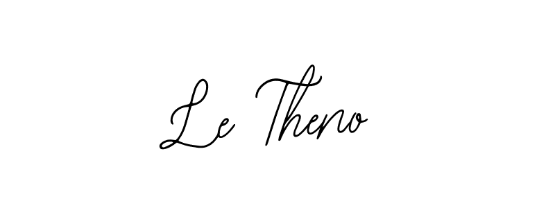 How to make Le Theno name signature. Use Bearetta-2O07w style for creating short signs online. This is the latest handwritten sign. Le Theno signature style 12 images and pictures png